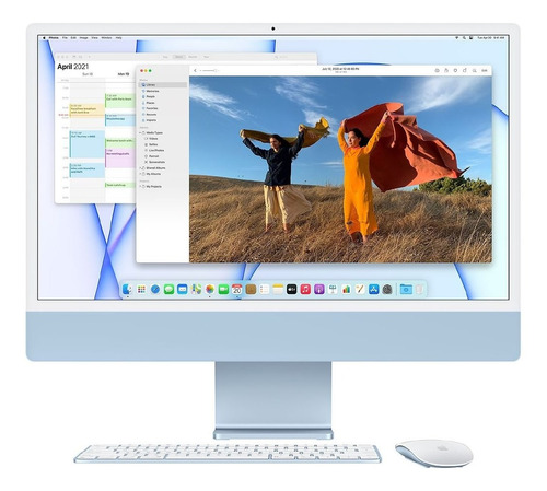 iMac Apple 24' M1 8c Cpu 8c Gpu 8gb Ram 512gb Ssd Macos Azul