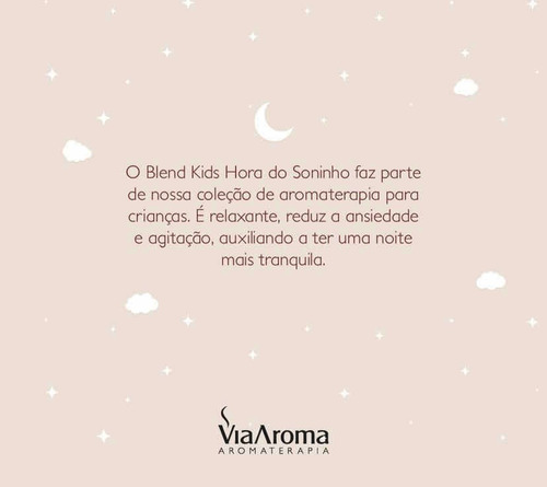 Oleo Essencial Via Aroma Blend Kids P Criança Hora Soninho