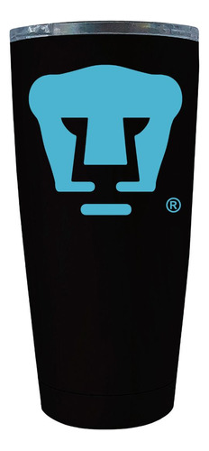 Termo 20 Oz Pumas Unam Logo Azul Báltico Color Negro