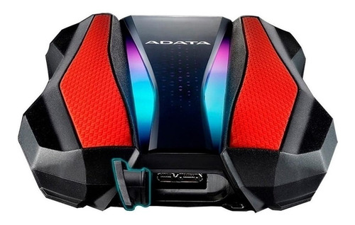 Imagen 3 de 3 de Disco duro externo Adata AHD770G-2TU32G1 2TB rojo