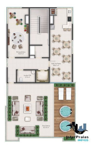 Imagem 2 de 6 de Apartamento Padrão Com 2 Quartos No Vision - 121376-v