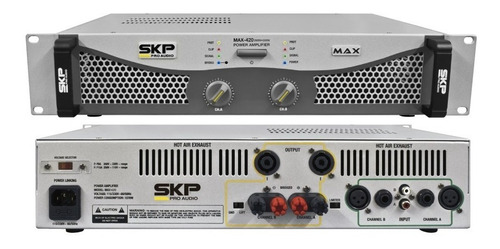 Amplificador De Potencia Skp Max 420 200w+200w Rms 4 Ohms