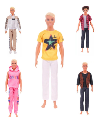 Muñecas Set  5 Tenidas  Otoño Pantalones Ken O Barbiele