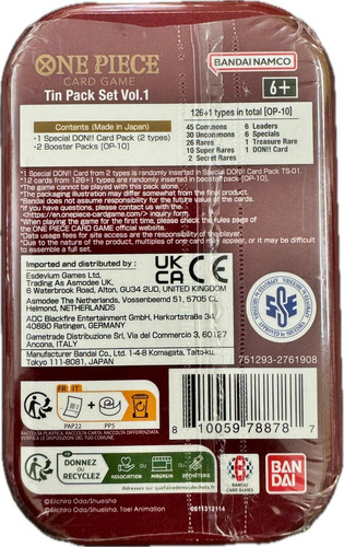 Tin Pack Set Vol. 1 One Piece Tcg Varios Diseños