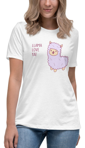 Playera Llama Rosa Algodón De Azúcar  Llama Love You 