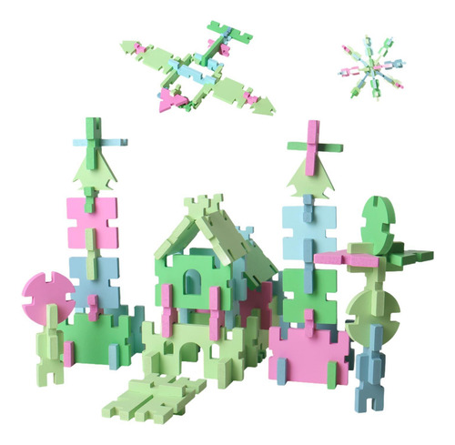 Juego De Bloques De Madera Con Formas Geométricas,