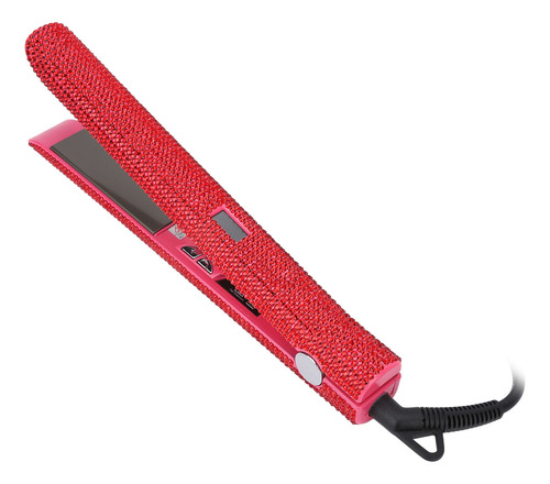 Alisador De Pelo Rojo Profesional Rhinestone Flat Iron