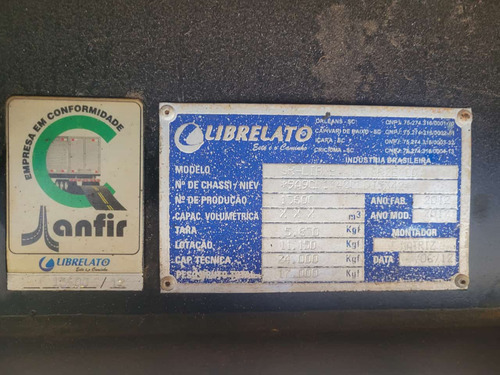 Bitrem Librelato 2012 De 7.50mt E 1.80 De Tampa Revisado C/p