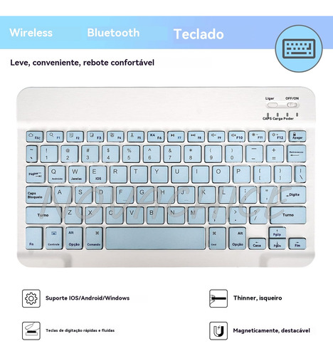 Teclado Capa Para iPad 10 11 Geração A16 10.9 11in Com Mouse