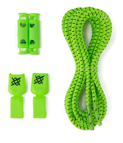 Cadarco Elastico Hupi Laces Verde Neon Risca Preta Cor Verde-néon