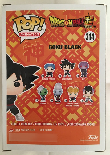 Funko Pop Goku Black Figura Dragon Ball Super Original 314 (Usado)