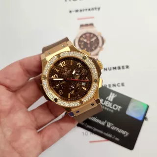 Hublot Big Bang Capuccino Diamantes E Ouro Rosé 44mm