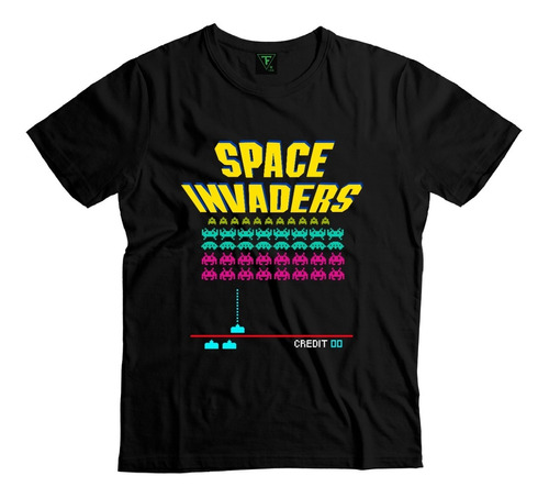 Polera Space Invaders Videojuego Avioncitos 90s Niño Niña