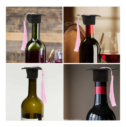 10 Sombreros De Graduación Con Borlas Rosas