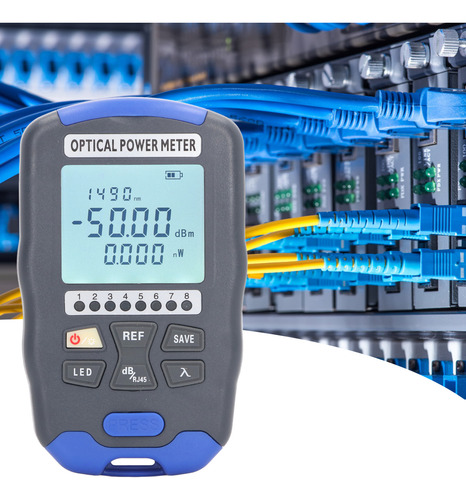 Medidor De Potencia De Fibra Óptica 3 En 1, Recarga Led De 8