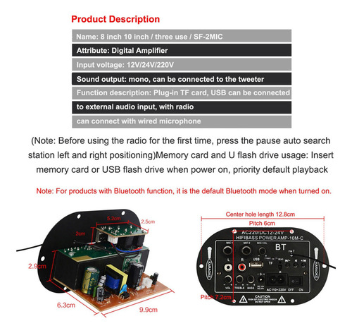 . Placa De Módulo De Receptor De Audio Estéreo Bluetooth