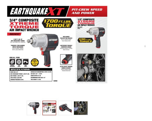 Pistola De Impacto De 3/4 Neumatica Xtreme