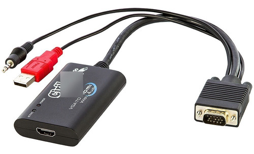 Cabo Conversor Vga Para Hdmi Com Áudio Usb