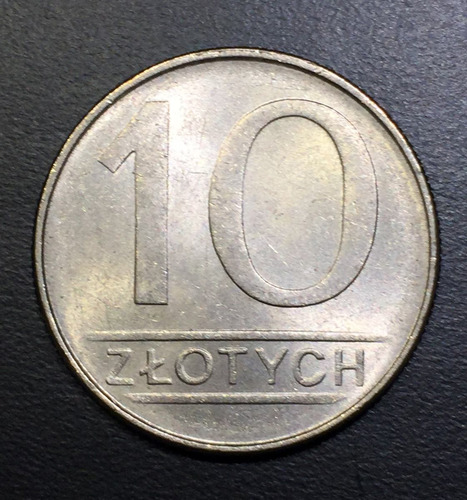 Pol006 Moneda Polonia 10 Zlotych 1987 Xf-au Ayff