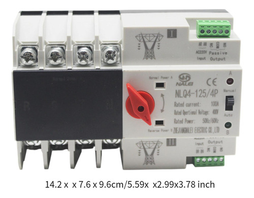 Interruptor De Transferencia De Energía 100 A 4 Polos