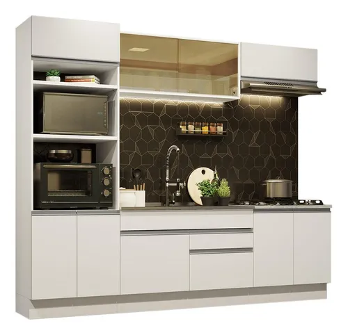 Cocina Integral Glamy 2.70m Blanco 10