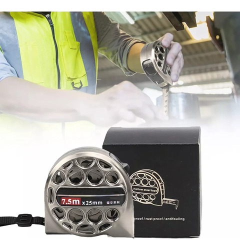 Regla Métrica Retrátil Anticorrosão 3m Aço Inoxidável