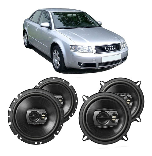 Kit Alto Falante Audi A4 2000 A 2004 Pioneer 200w Rms