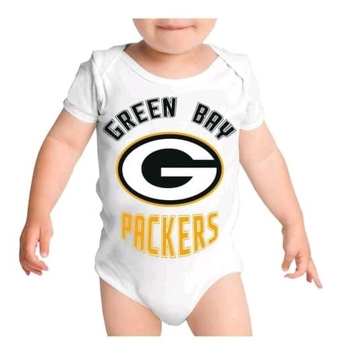 Pañalero Personalizado Green Bay Packers Bebé Nfl Niños 