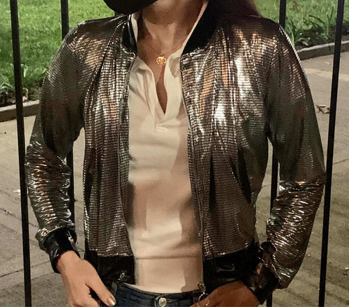 Imagen 3 de 4 de Chaqueta Bomber Metalic Fashion Diseño Exclusivo