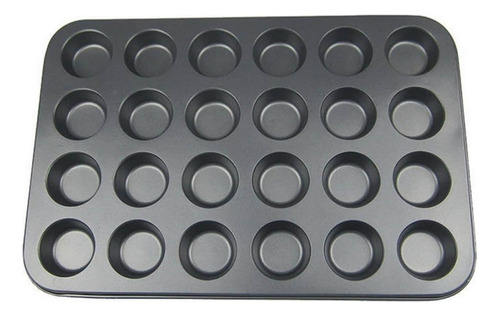 Kit Mini Forma Cupcakes 24 Antiaderente Bolo Redonda Cozinha