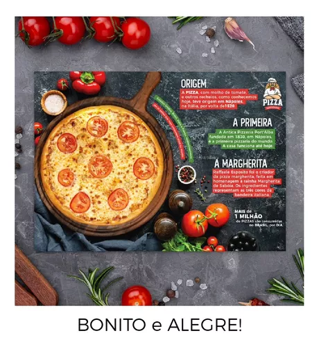 100 Un Jogo Americano Pizzaria Papel Kraft Ou Branco Padrão Pizza Shop