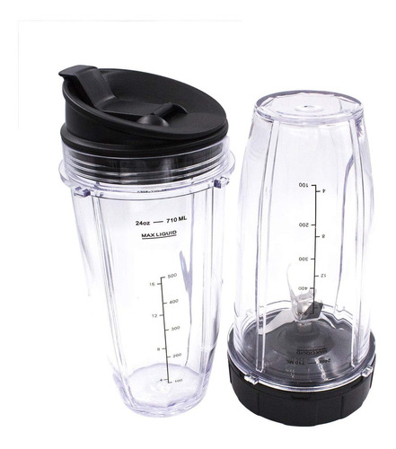 Reemplazo Blender Copa Con Tapa (2 Pack) 24 Oz Tazas Para Nu