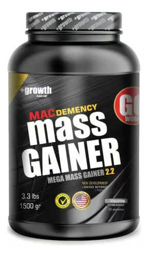 Suplemento En Polvo +growth Mass Gainer 1.5 Kg Ganador De Masa Sabor Vainilla