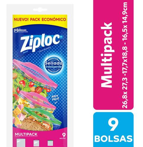 Bolsas Ziploc Conservadora Herméticas Multiplack X 9 Un