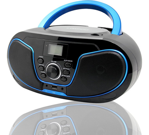 Reproductor De Cd Estéreo Boombox Portátil Bluetooth Digital