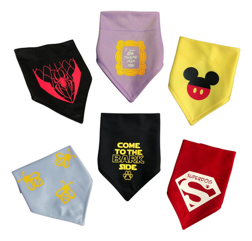 Vulpez Kit D 3 Bandanas Perro Personalizada Paliacate Collar