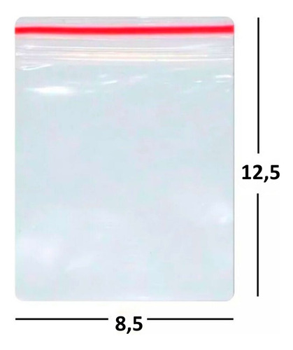 1000 Saco Saquinho Plástico 8,5x12,5cm Hermético N4 Zip Lock