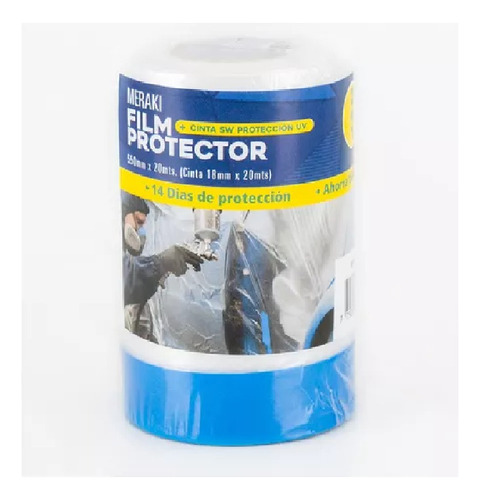 Meraki Cinta Enmascarar Con Film Protector 20mts X 55cm Azul