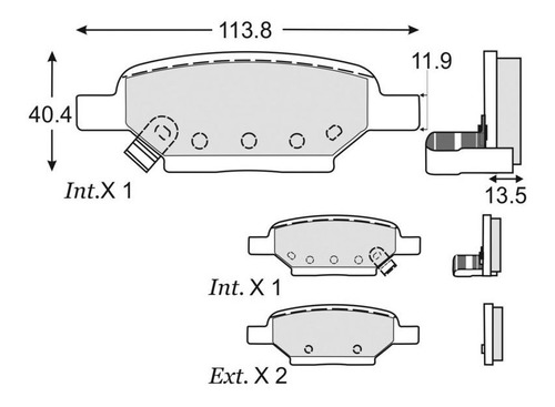 Balatas De Disco Traseras Para Pontiac Gt G4 2006 Fag