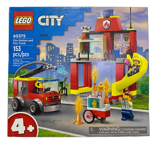 Lego City Estacion Y Camion De Bomberos 153 Pcs Mod 60375