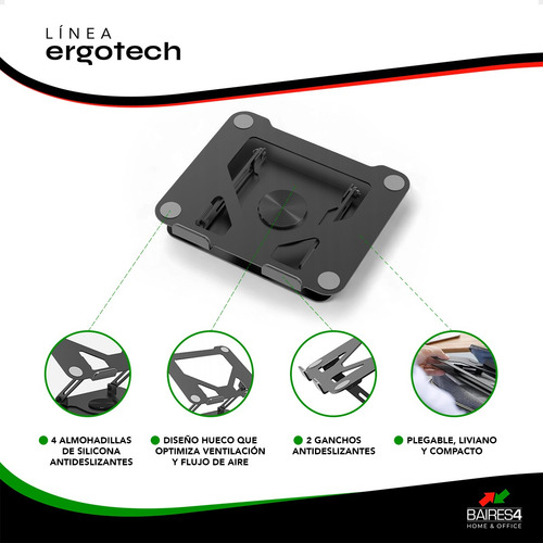 Soporte Notebook Base Portatil Regulable Premium Baires4