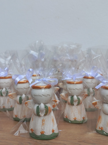 Anjinho Lembrancinha Batizado Nascimento - Kit 10 Und -verde