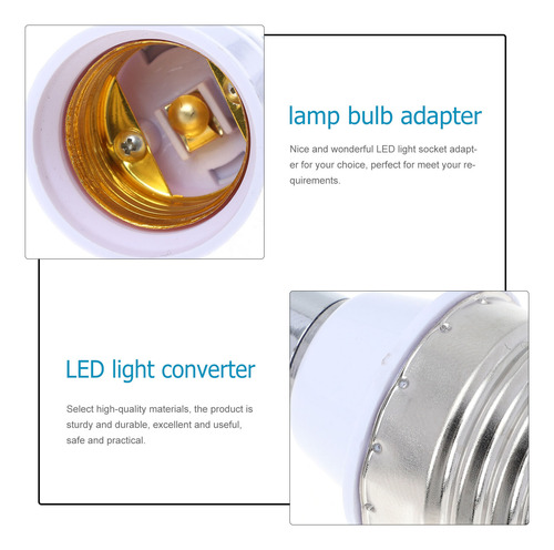 Convertidor De Bombillas Led Flexibles Con Base E27 A E27, 2