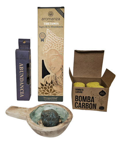 Limpieza Energetica Kit Sahumerio Cuenco Bombitas Sahumito Yagra Abundancia Simple