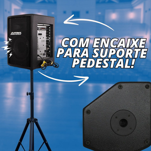 Kit Caixa Som Bluetooth Ativa 200w Mesa Som 8 Canais Mxt