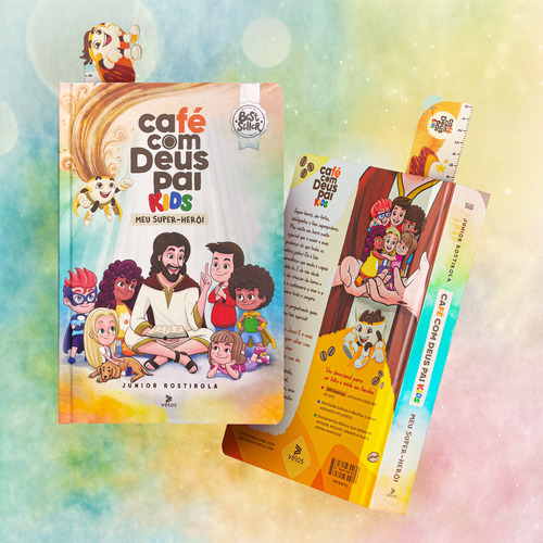 Café Com Deus Pai Kids Meu Super Herói 2025 Devocional Infantil Capa Dura Com Marca Página