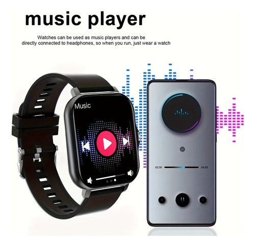 Reloj Smartwatch Inteligente Llamada Deportivo Asistente Voz Negro Negro Negro