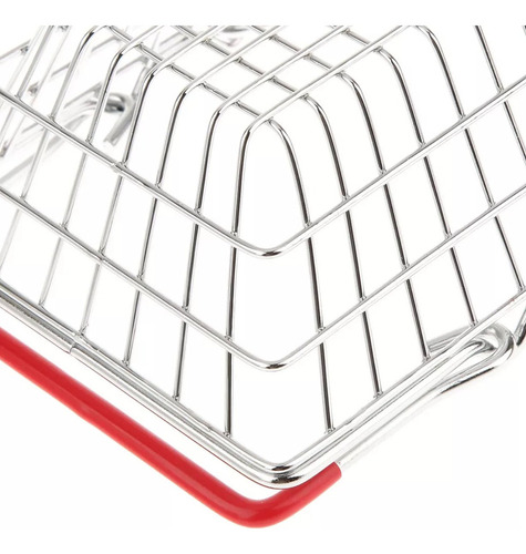 Mini Canasta Cesta De Servir Frituras Acero Inox 23 Cm 3 Pzs