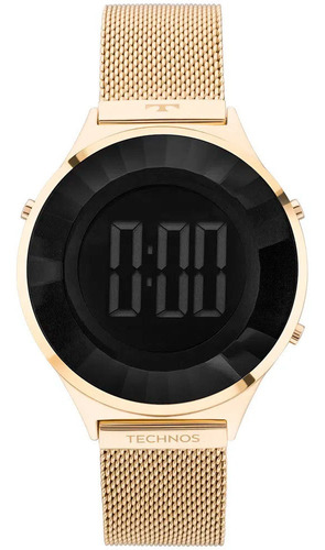 Relógio Technos Dourado Feminino Digital Bj3851ad/4p