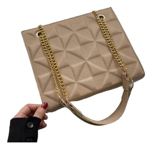 Elegante Bolso De Hombro Para Mujer Con Correa De Cadena